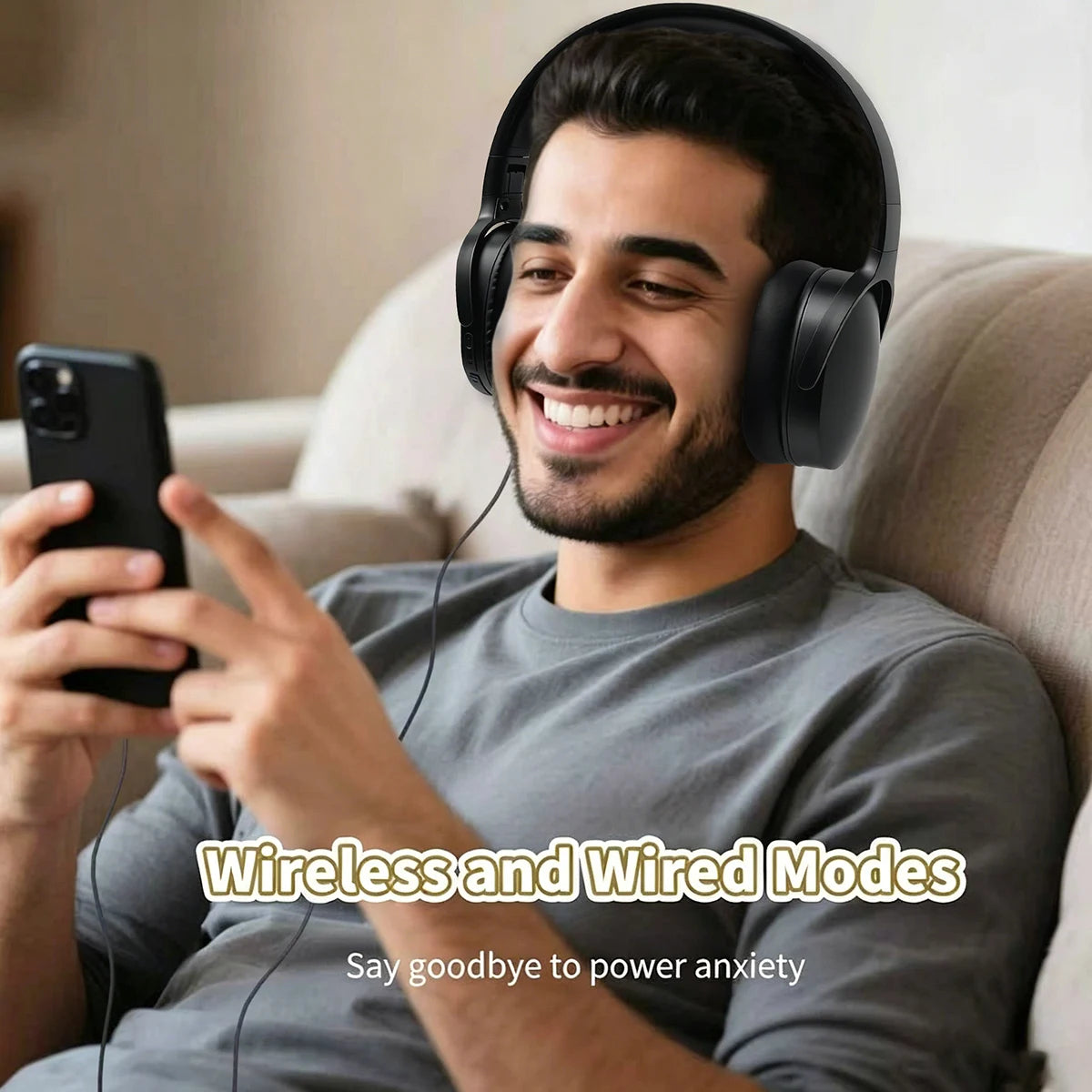 Wireless Headset, Jerry 5.3, Long Battery Life, Computer /iPad/ Mobile universal, Listening to Music/Gaming Wireless Headset
