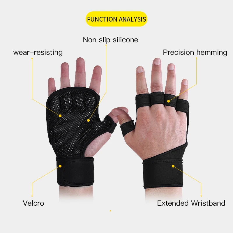 Kyncilor Professional Fitness Hard Pull Iron Outdoor Gloves with Thickened and Wear-resistant EVA Palm Pad for Palm Protection