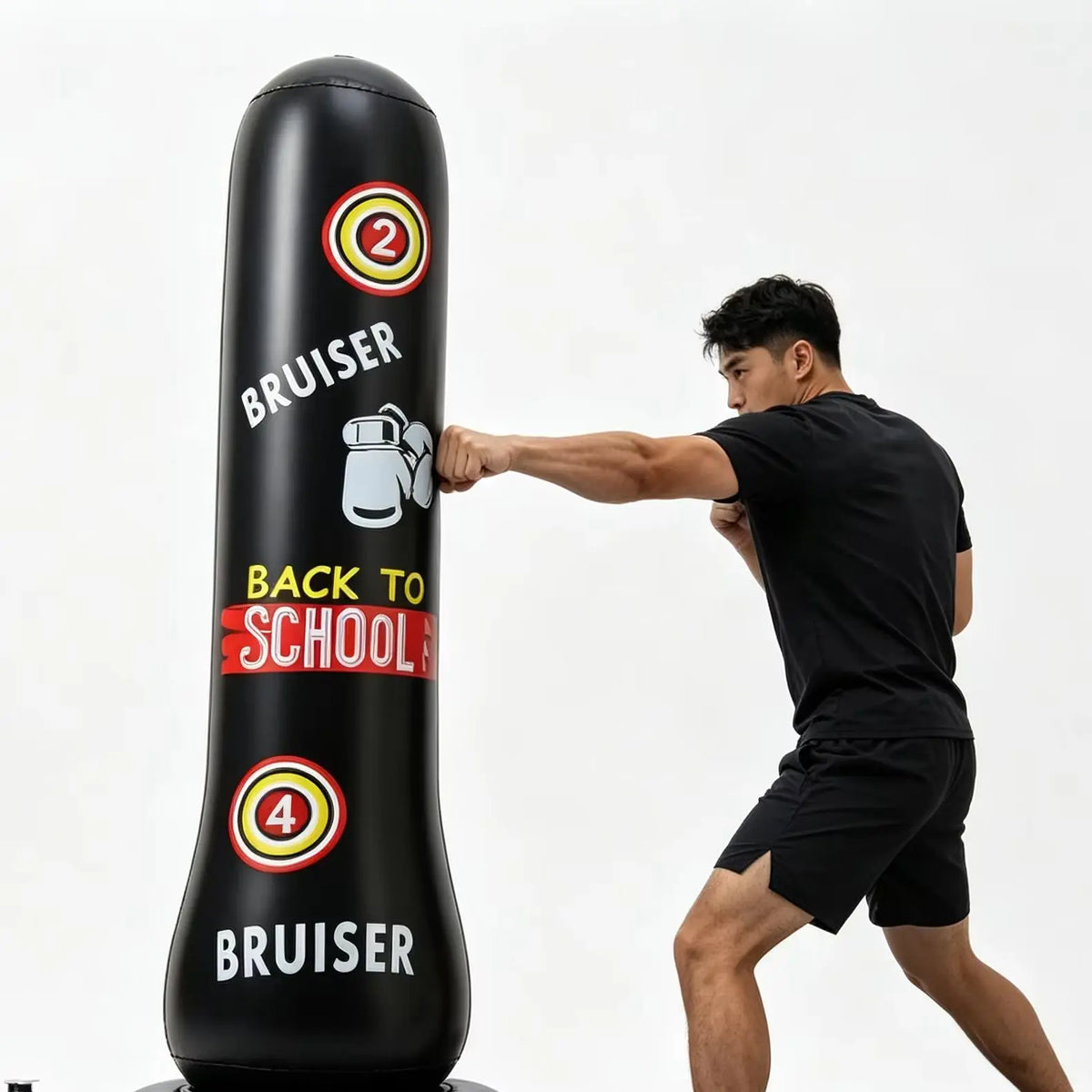 Inflatable Boxing Sandbag PVC Thickened Punching Bag Bounce-Back Leak-proof Fitness Sand Bag for Adults Outdoor Indoor Training