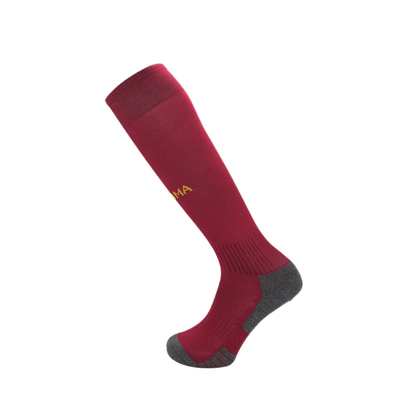 24-25 Season European Football Club Styles Children Adults Soccer Socks Boys Kid's Long Knee High Towel Bottom Sports Sock