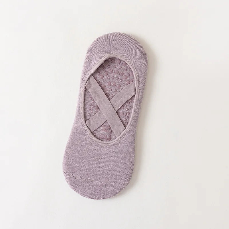 1Pair Professional Yoga Socks Women Cotton Silicone Non-slip Pilates Grip Towel No-Show Barre Sock EUR 34-39