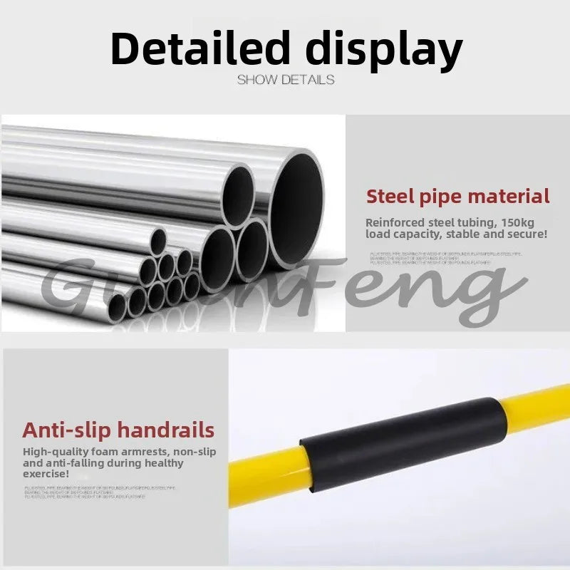 Indoor Adjustable Parallel Bars, Multifunctional Chin‑Up Dip Station Pull‑Up Bars for Home Gym Strength Workout Training