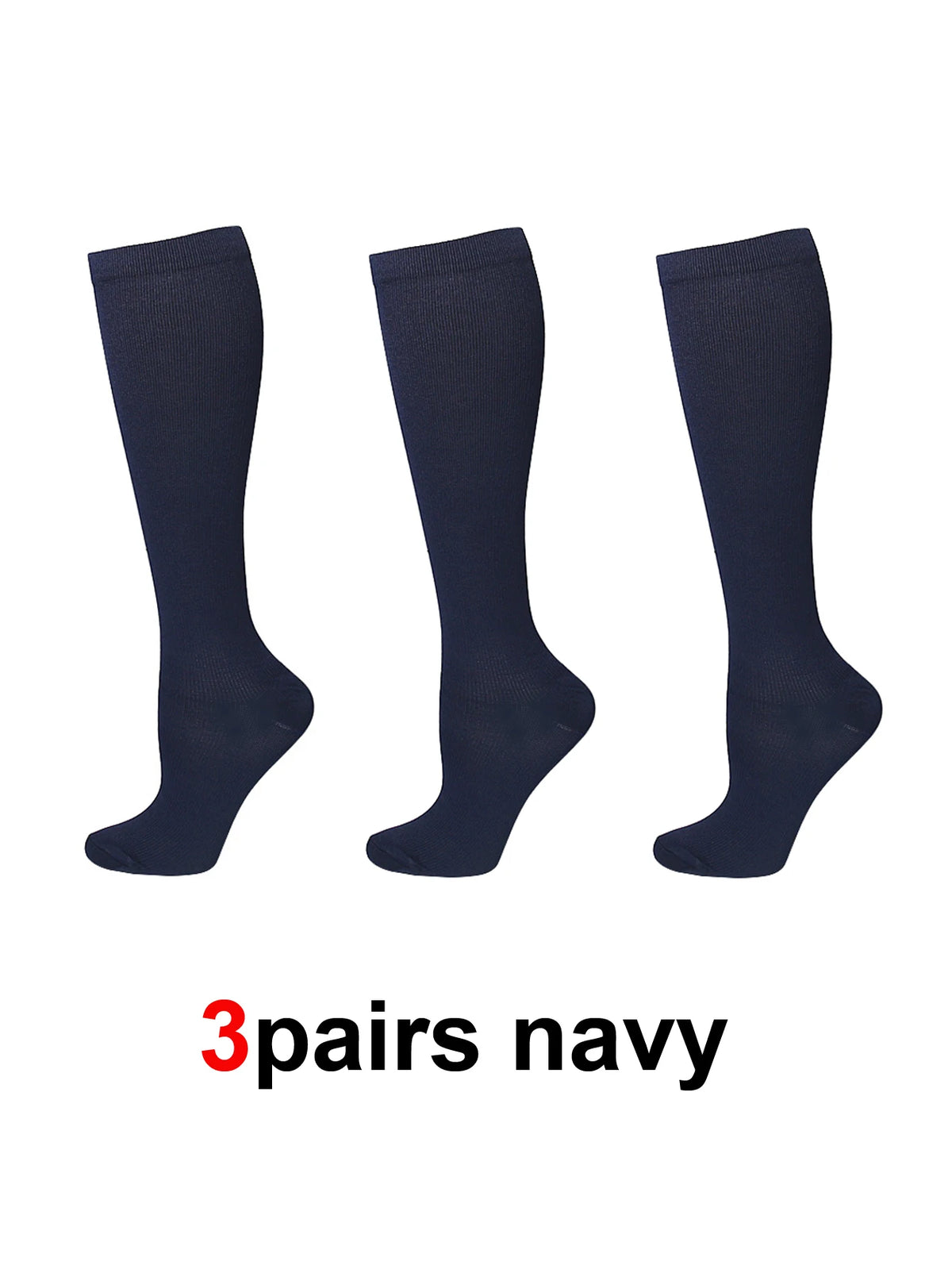 6Pairs Copper Ion Sports Compression Socks for Men Women Solid Color Compression Pressure Socks for Cycling Football Basketball