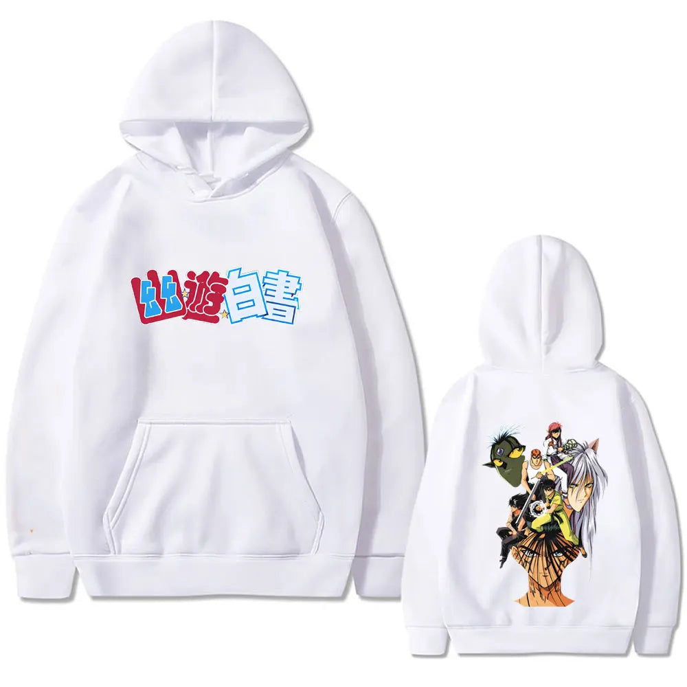 Anime YuYu Hakusho Graphic Hoodie Men Women Clothing Cartoon Oversized Pullover Hoodies Male Fashion Streetwear Unisex Tracksuit