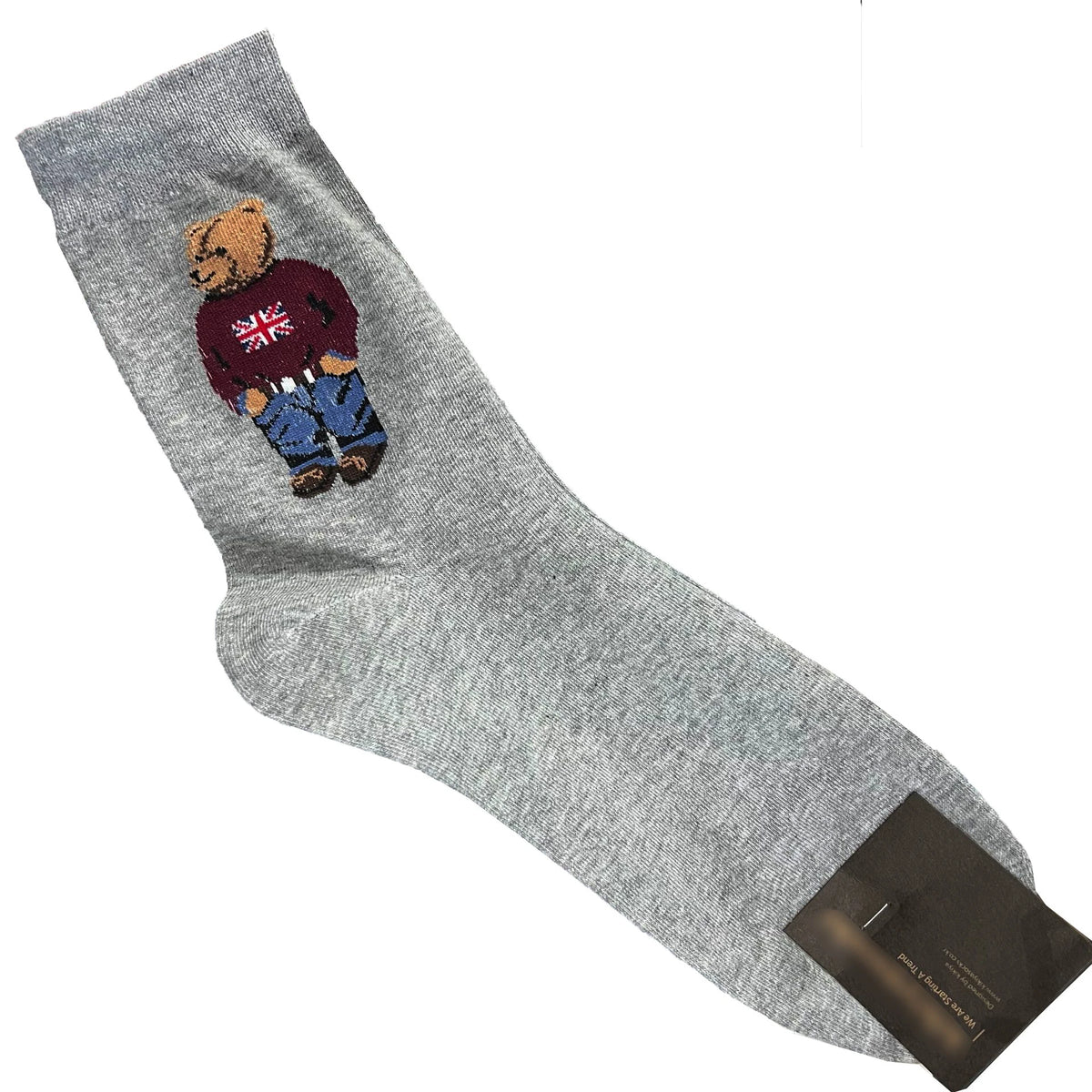 Good Quality Cartoon Gentleman Bear Men's Socks Cotton Harajuku Style Sport Boys Skateboard Novelty Breathable Christmas Gifts
