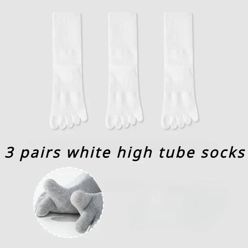 3 Pairs High Quality Cotton Toe Socks Men Five Finger Socks Men Anti-slip Crew Ankle Socks with Separate Fingers Men Comfortable