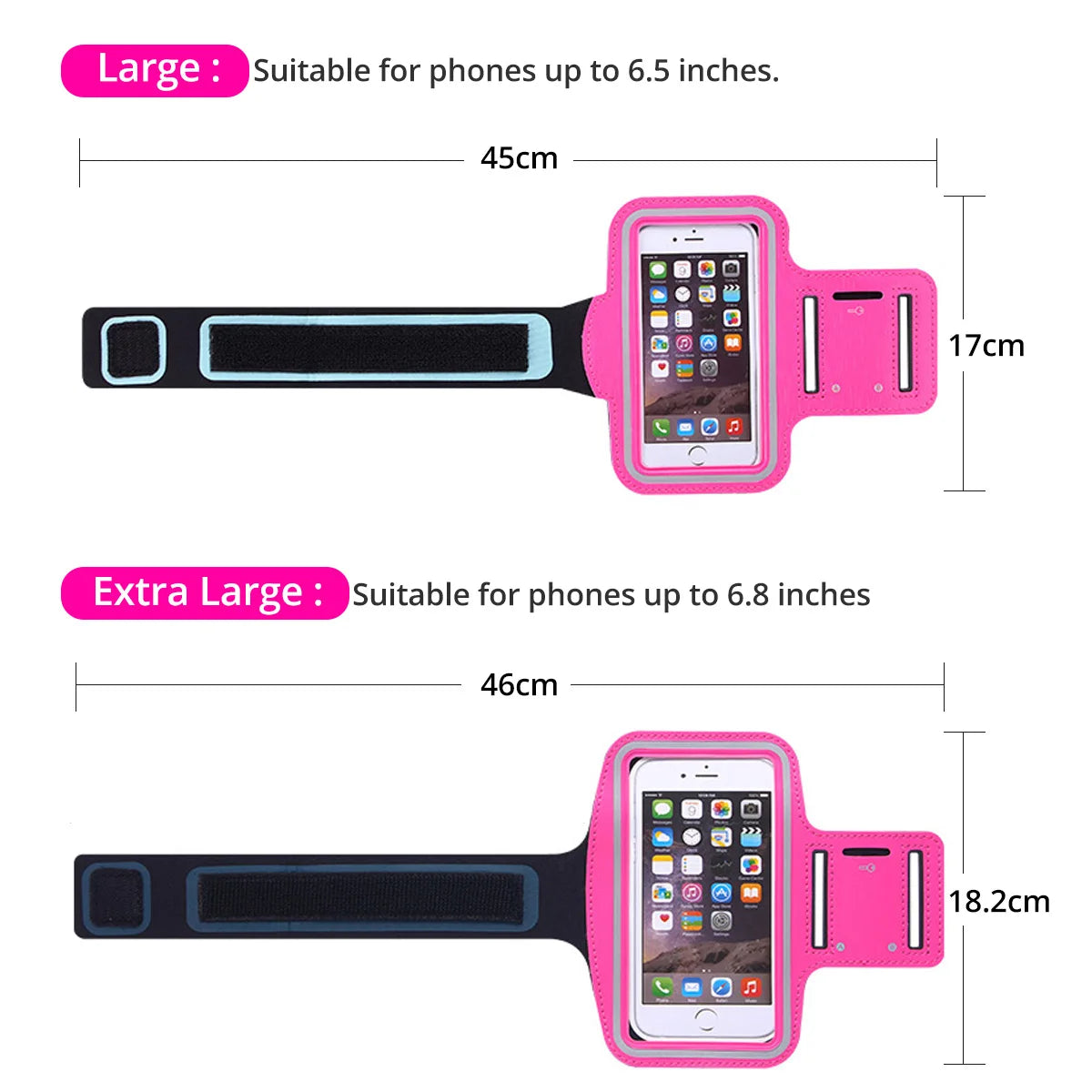 ANKNDO Outdoor Sports Phone Holder Armband Case for Samsung Gym Running Phone Bag Arm Band Case for iPhone 14 13 12 Pro Max
