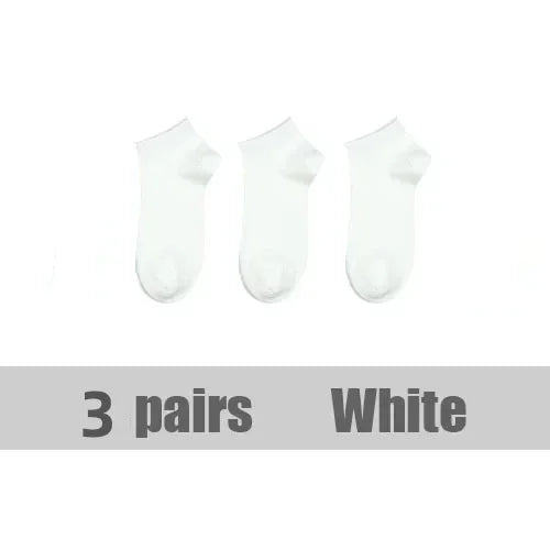 3/5 Pairs Women/Men Socks Breathable Sports Socks Solid Color Boat Socks Comfortable Cotton Ankle Socks White Black Grey Socks's