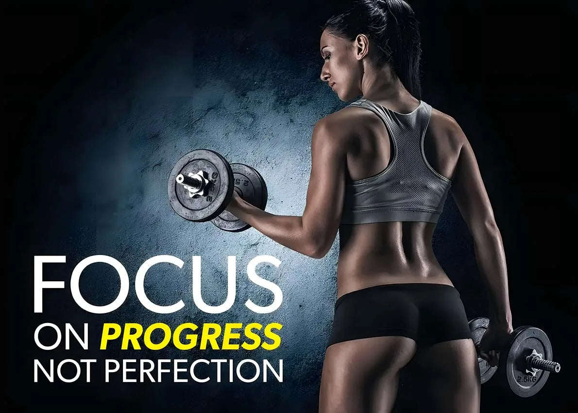 Fitness Sports Motivational Quotes Canvas Painting Dumbbell Exercise Posters Prints Wall Art Pictures for Living Room Gym Decor