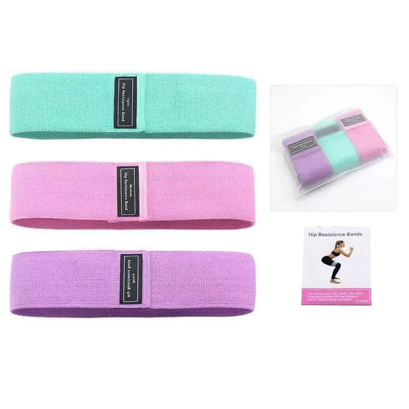 New Basic Fabric Resistance Hip Booty Bands Glute Thigh Elastic Workout Bands Squat Circle Stretch Fitness Strips Loops Yoga Gym