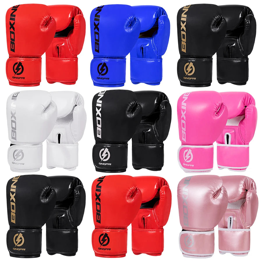 4/6/8/10oz Kids Women/Men Boxing Gloves Sanda Sparring Muay Thai MMA Karate Punch Training Mitts Kickboxing Boxe De Luva DEO