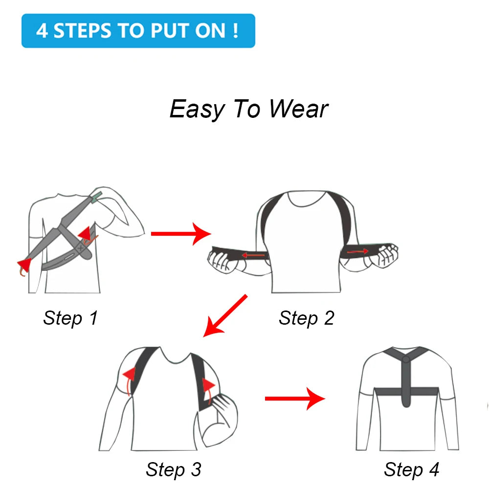 1PCS Posture Corrector for Men Women - Stylish & Discreet Ergonomic Back Straightener Brace for Proper Posture and Spinal Pain