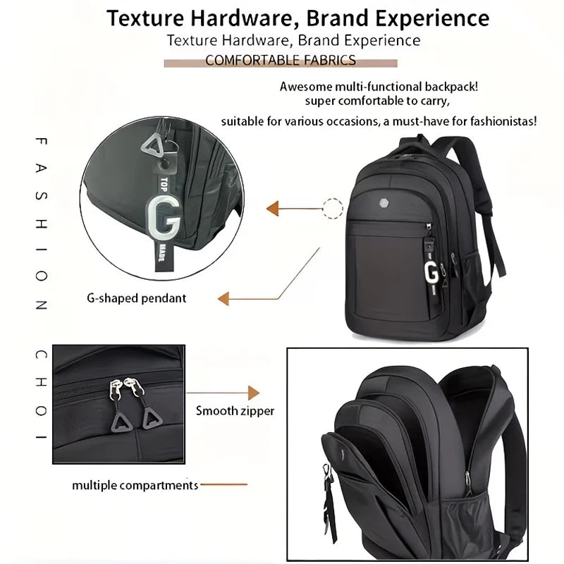Daily Wear Anti-theft Laptop Backpack Spacious Multi-pocket Design, Water-proof Daypack Suitable for Businessmen & Students