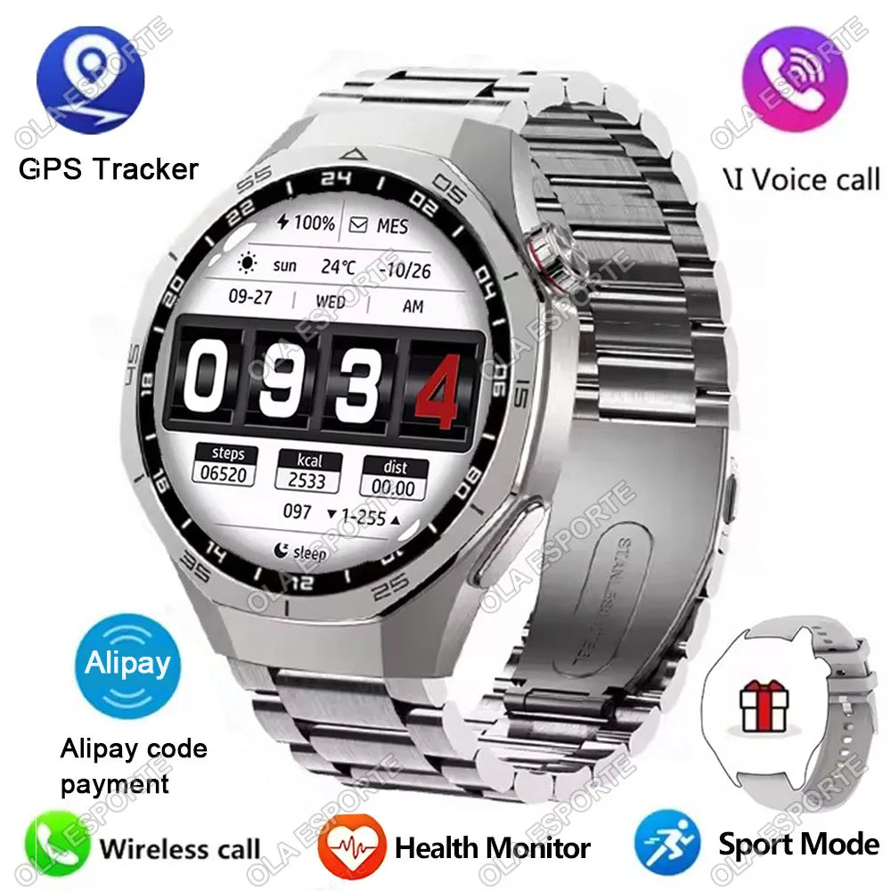 2026 Men's Smart Watch HD Display Health Tracking Bluetooth Calls Heart Rate Monitor Voice Assistant GPS Sports Smartwatch Ht30