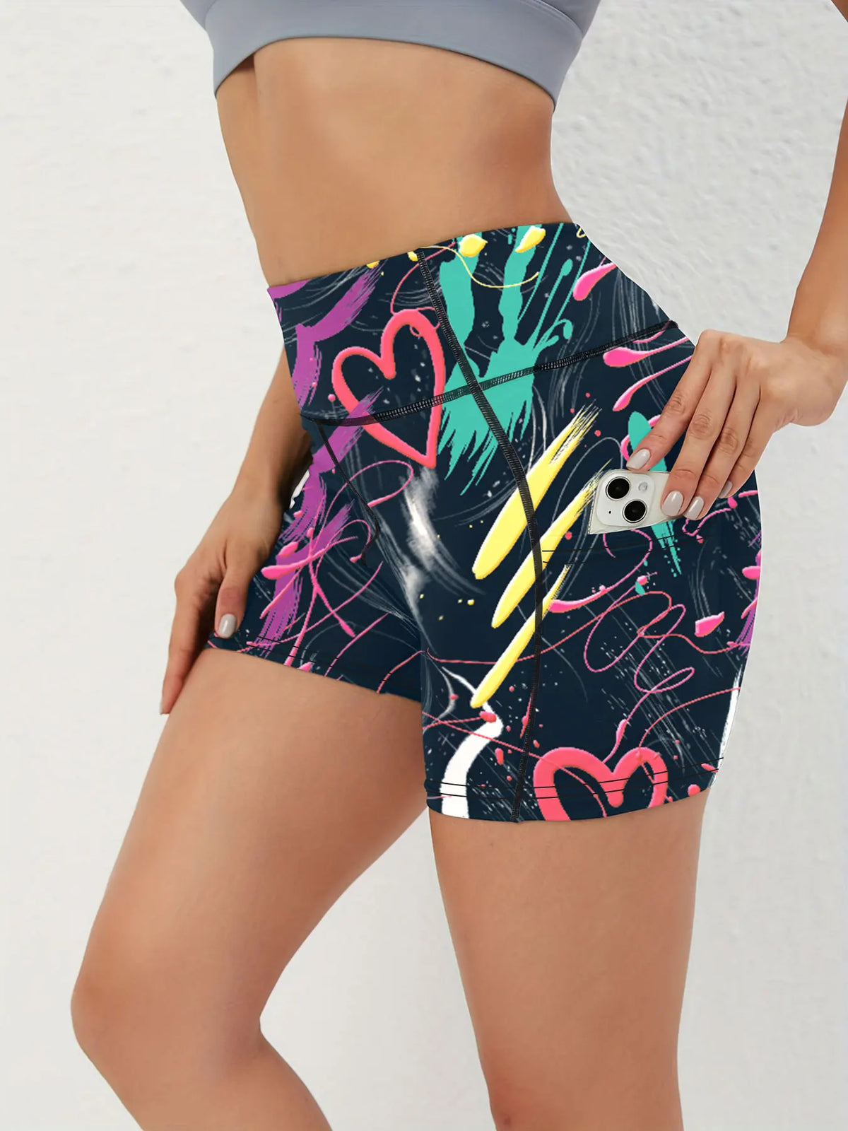 High-Waist Fitness Yoga Shorts Women's Sportswear Butt-Lifting High-Elasticity Moisture-Wicking Breathable for Gym Yoga