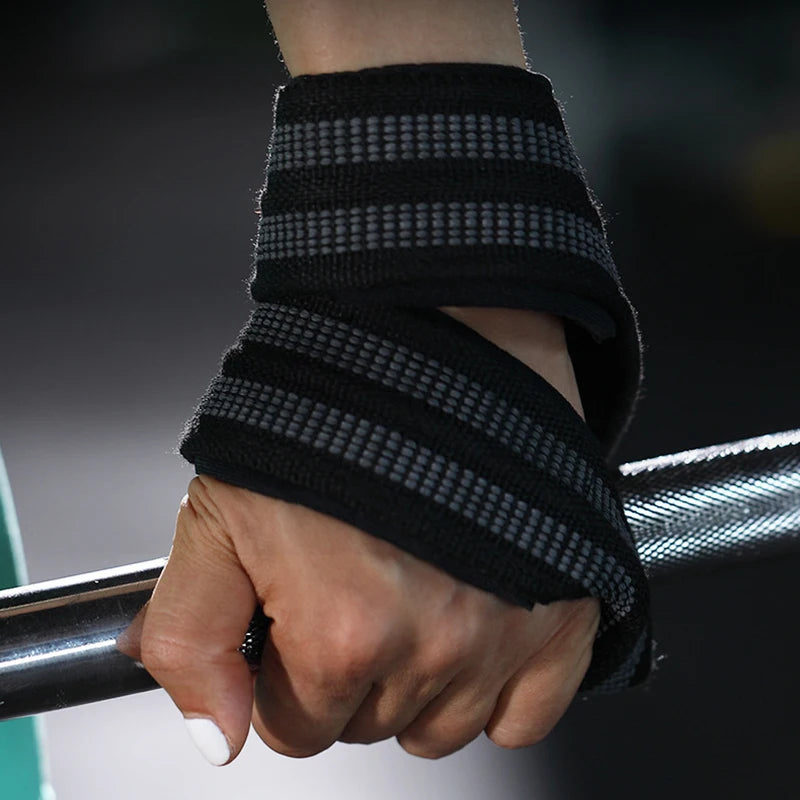 Anti Slip Silicone Rubber Figure 8 Word Padded Weightlifting Belts Cotton Deadlift Powerlifting Straps Pull-ups Bands