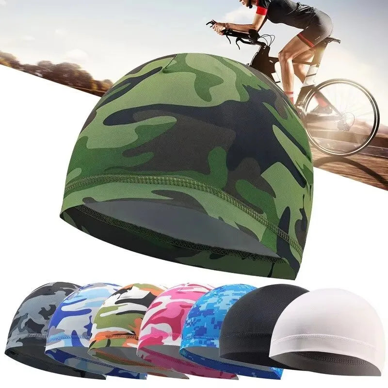 1/3pcs Skull Cap UV Protection Ice Silk Helmet Liner Men Women Hat Workout Quick Dry Motorcycle Cycling Running Stretchy Beanie