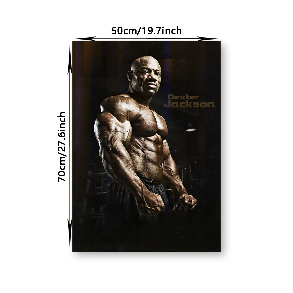 Dexter Jackson Poster Canvas Wall Art Print Mural Bodybuilder Darian Yates Decorative Painting for Home Gym Decor Gift Unframed