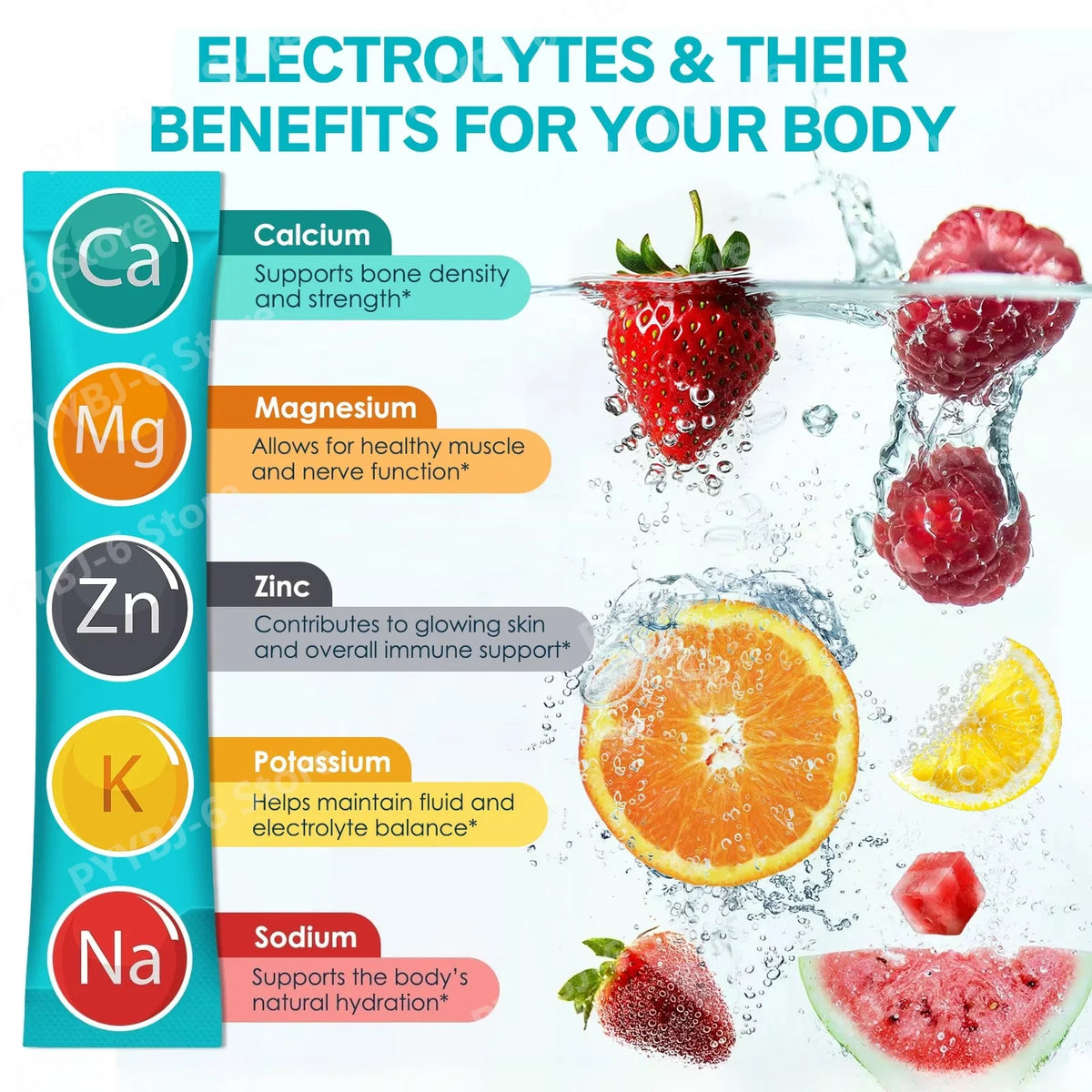 HolmanLabs Rebound 100 Electrolyte Supplement Powder Sugar Free Hydration Gut Vision Muscle Health Vitamins C B6 B12 30 Packets