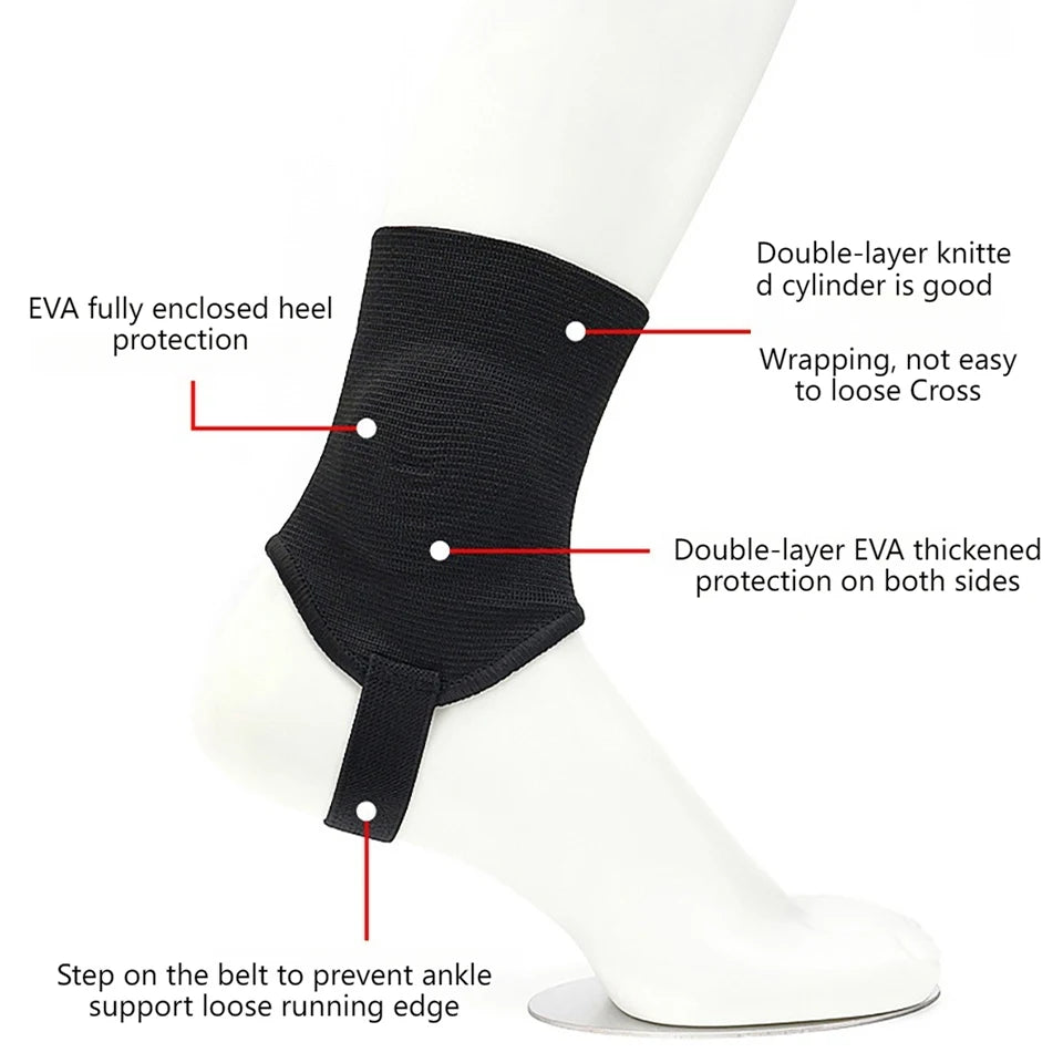 Loogdeel 1Pair Ankle Guard Protectors Pad Adult Soccer Football Volleyballs Double Side Children Sports EVA Ankle Foot Support