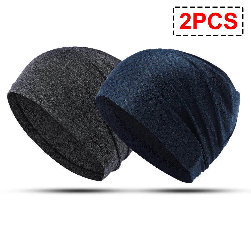 1/2PCS Quick-drying Running Cap Summer Breathable Stretchy Beanies Sport Outdoor Cycling Hiking Jogging Tennis Baseball Soft Hat