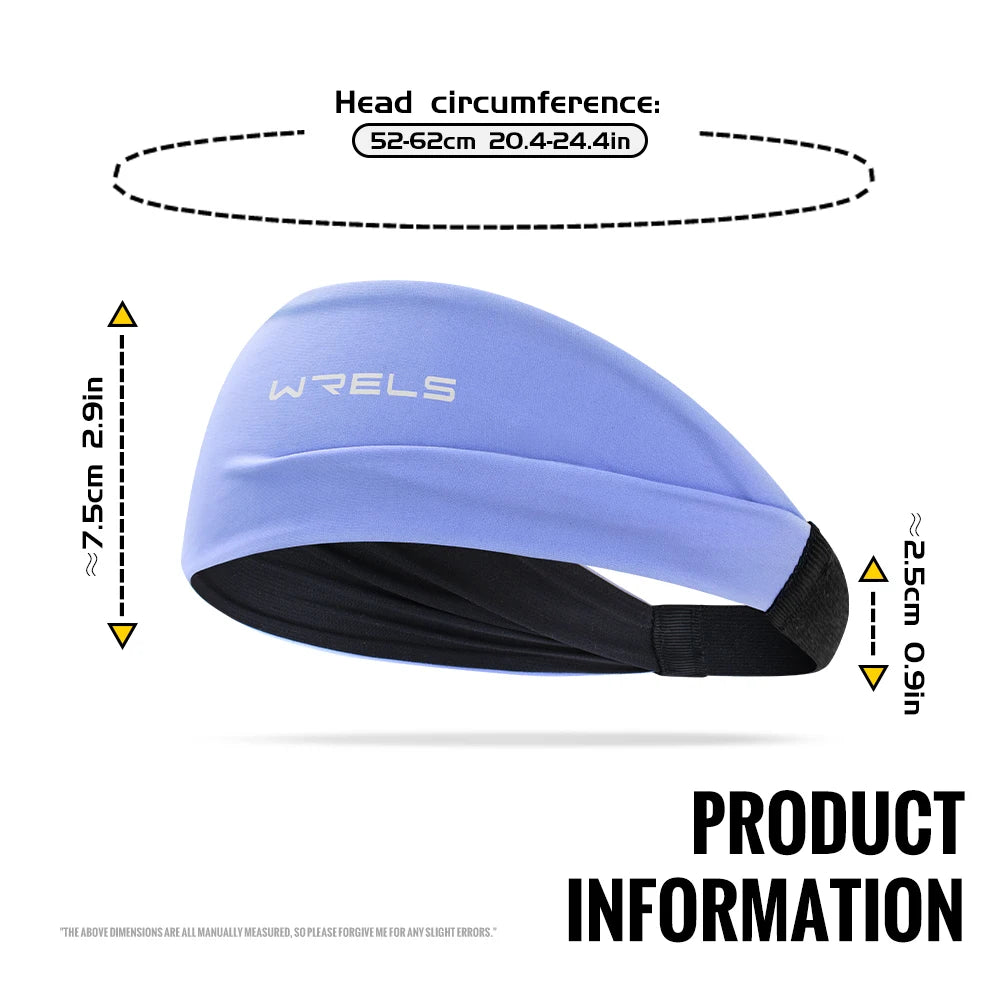 WRELS Outdoor Sports Headband Fitness Hair Bands Man Woman Hair Wrap Brace Elastic Cycling Yoga Running Exercising Sweatband