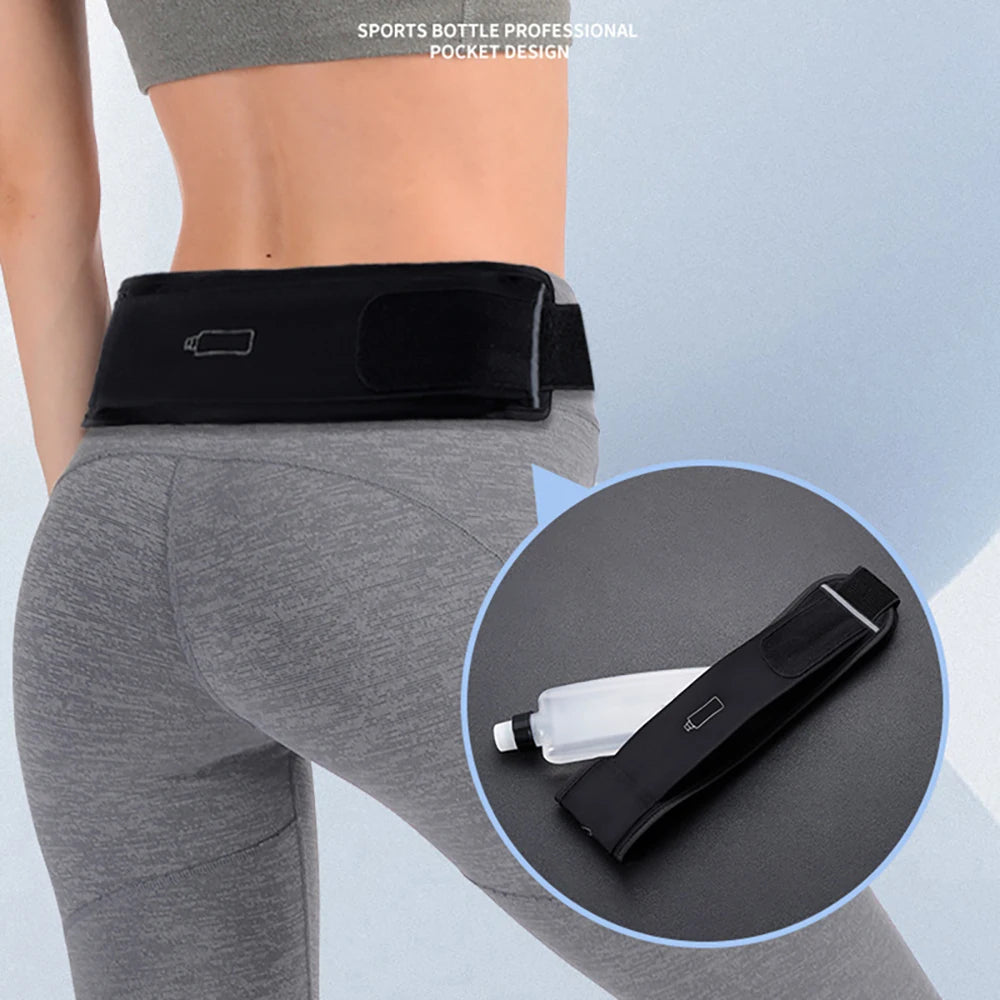 Running Belt Waist Bag with Water Bottle 330ml Women Sports Fanny Pack Men Phone Pouch Jogging Gym Bags Hydration Run