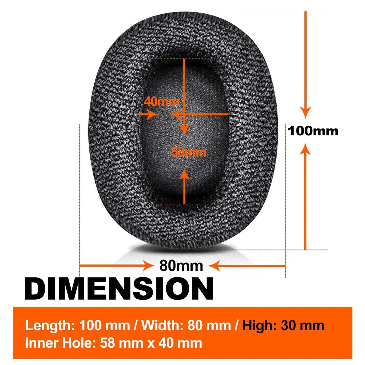 1000XM5 Breathable Mesh Earpads, Replacement Earpads for Sony WH-1000XM5 Headphones with Noise Isolating Memory Foam