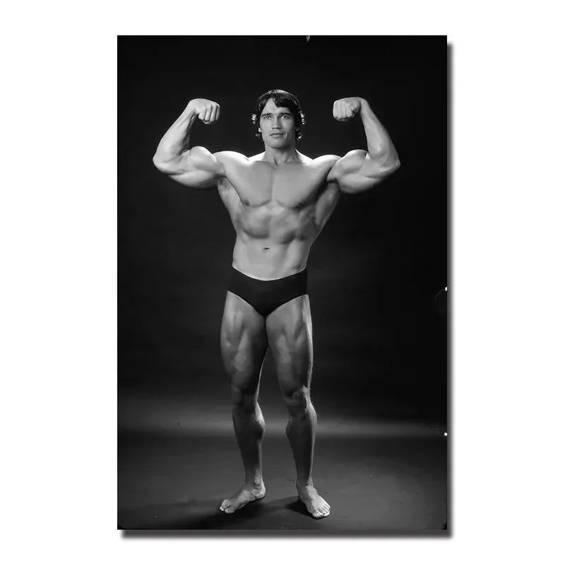 Arnold Schwarzenegger Bodybuilding Motivational Quote Canvas Painting Poster for Home Decor living room wall art for bed room