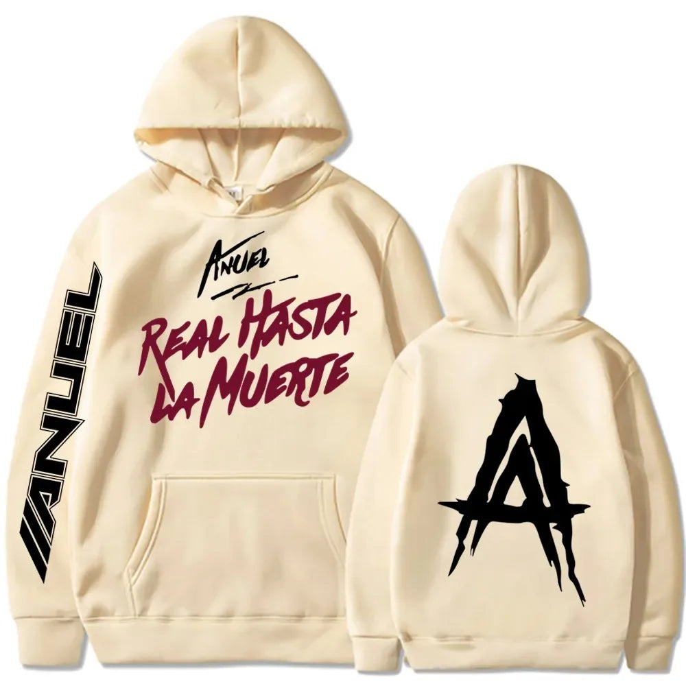 New Rapper Anuel AA Printed Hoodies Men Woman Fashion Hoodie Singer Graphic Printing Sweatshirts for Fans Fleece Streetwear