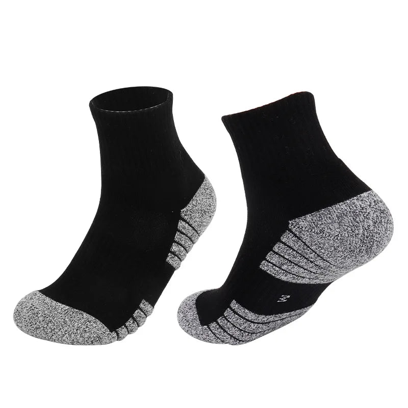 6 Pairs Outdoor Sports Socks Thickened Towel Bottomed Hiking Socks Sweat-Absorbing Short Tube Sports Running Socks Men Socks