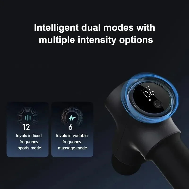 New Mijia Fascial Gun Pro Massage Device Muscle Relaxation 35kg Thrust Intelligent Dual Mode Maximum 12 Gear Force Adjustment