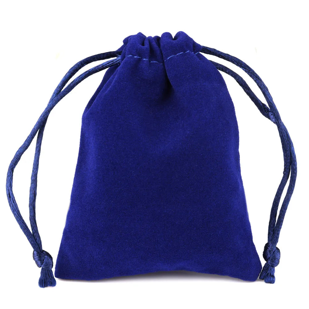 25pcs/lot Small Velvet Jewelry Bag Short Plush Multi-color For Jewelry Packing Wedding Portable Drawstring Pouch Jewelry Bag