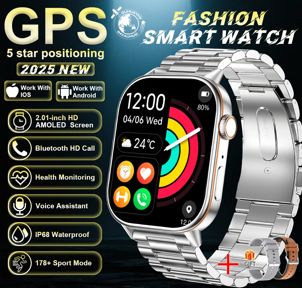 New For Android iOS Outdoor GPS SmartWatch Men 2.01