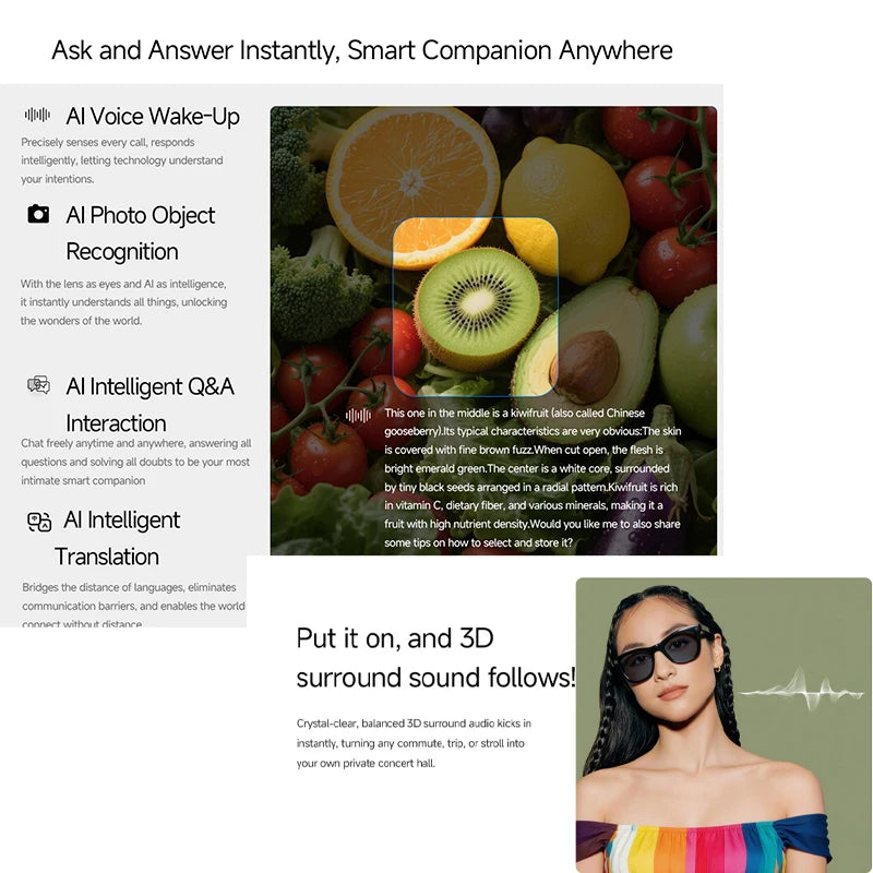 AI Smart Glasses NEW MT5 Ultra Real-time Translation Glasses 800W Pixel Camera Photo Video Recording Smart Wearable Devices IP65