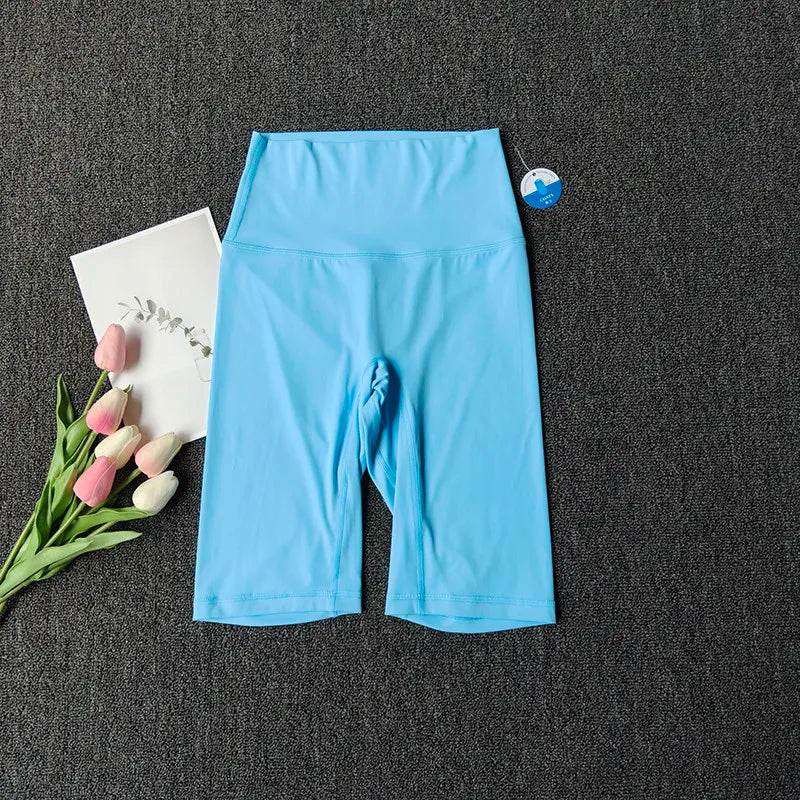 Summer High-Waist Yoga Shorts for Women Fitness Workout Shorts Booty-Lifting Sport Gym Soft Breathable Running Cycling Shorts