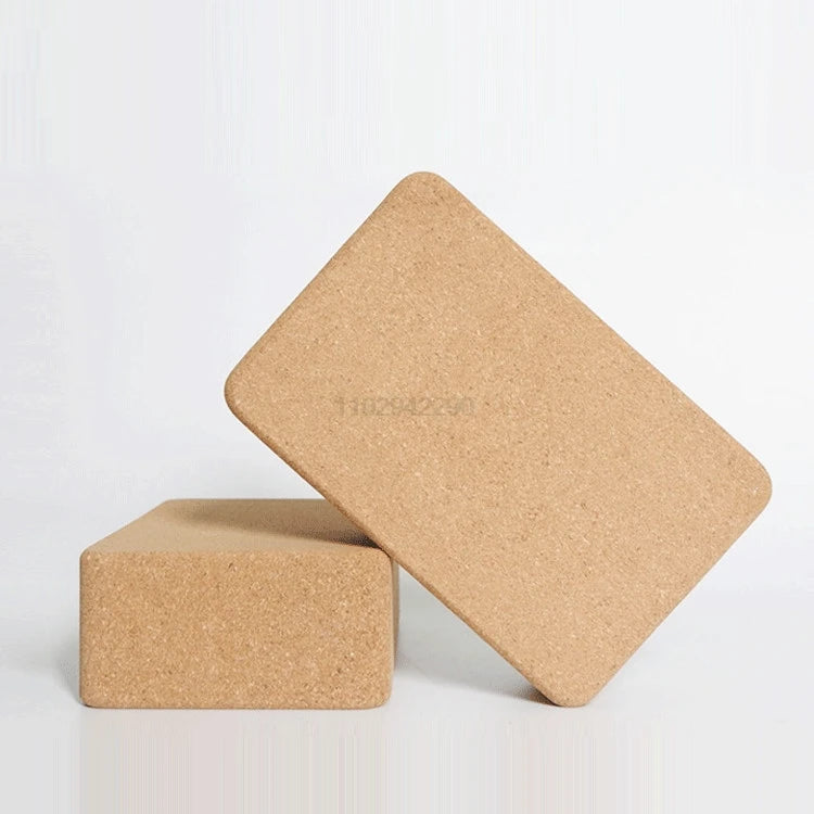 1/2Pcs Cork Yoga Blocks Non-Slip&Anti-Tilt Block Training Exercise Fitness Dance Tool for Stretching Body Shaping for Women Men
