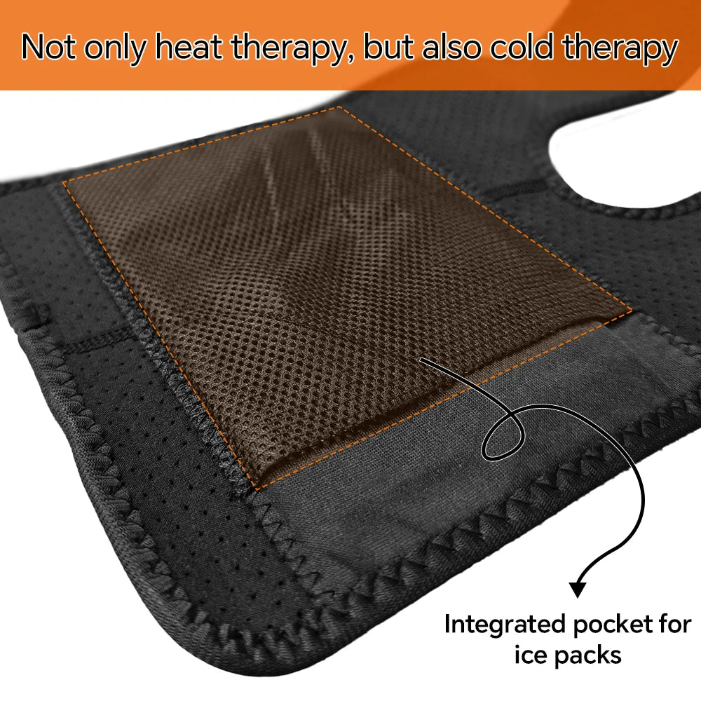 Electric Heated Knee Brace with 3 Heat Levels, Adjustable Knee Heating Pad for Knee & Elbow Relief, Knee Wrap for Men and Women