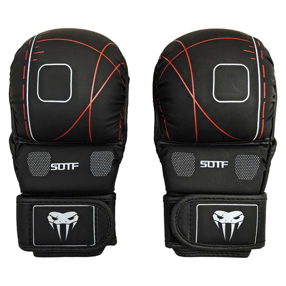 MMA Professional Adult MMA Boxing Training Gloves Half Finger Leather Cushion Sanda Knuckles for Sandbag