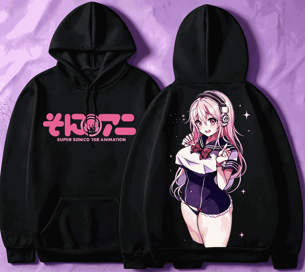 Super Sonico Neutral Men's and Women's Fashion Hip Hop Oversized Unisex hoodies sweatshirt Sports Graphic Comfortable Couples