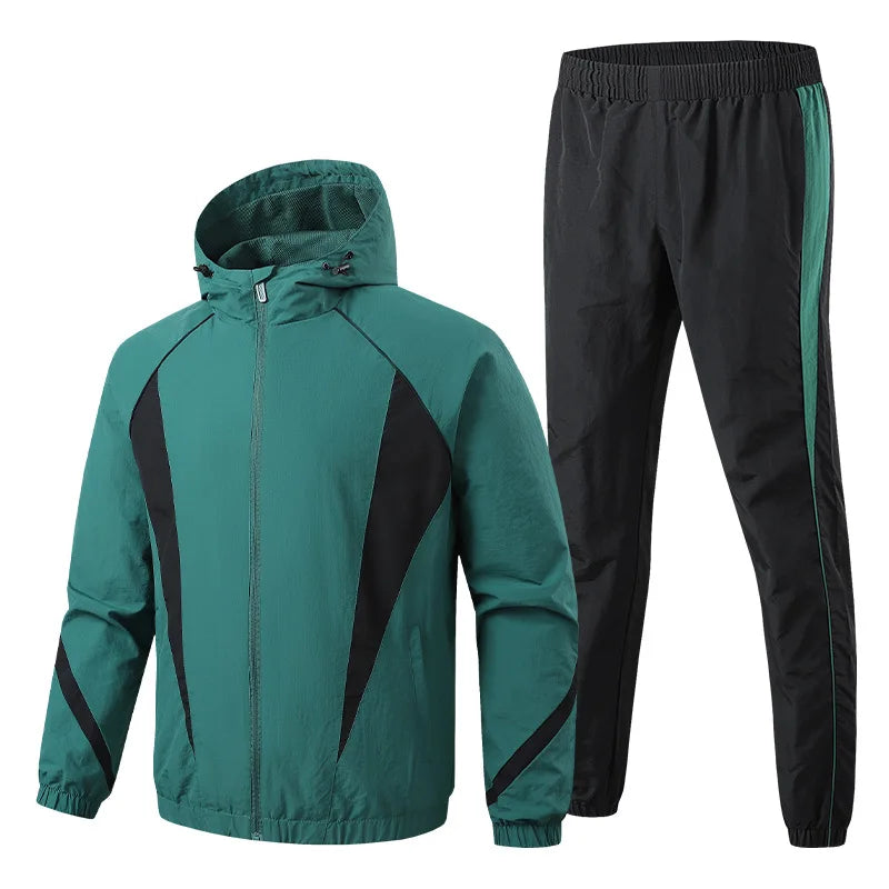 Professional Fit 2025 Winter Men Running Sets 1-2 PCS Outfit Windproof Ensemble Jogging for Plus Size Outdoor Track Suit