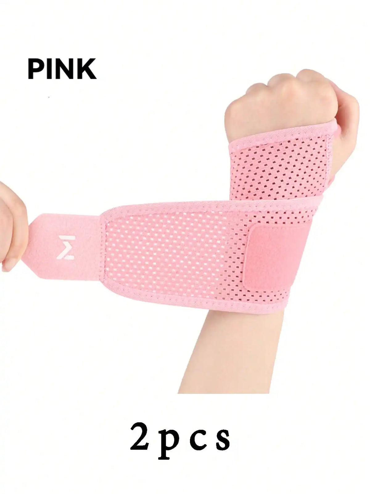 2pcs Adjustable Wrist Strap Sports Wrist Support Brace Black Weightlifting Wristband For Men & Women Badminton Tennis Gym