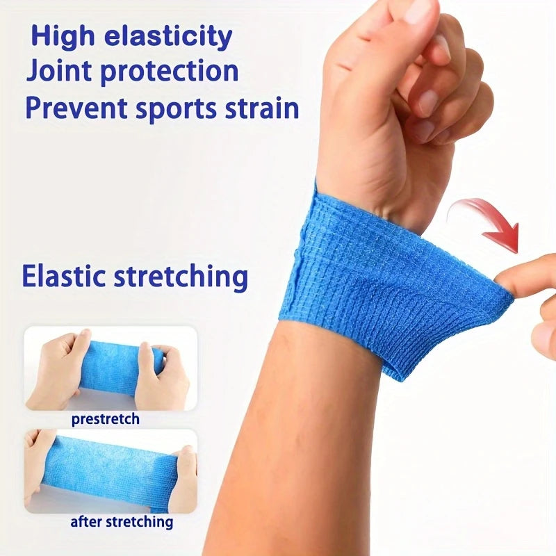 5cm Self Adhesive Elastic Bandage Sports Ankle Support Tape Waterproof Cohesive Wrap for Football Wrist Knee Injury Protection