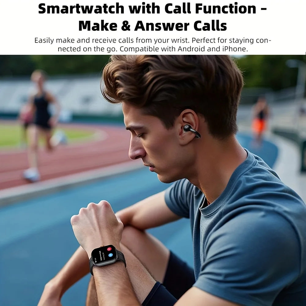Smartwatch with Built-in TWS Earbuds | 2.01-inch Display, Call/SMS Notifications, Multiple Sports Modes, Pedometer