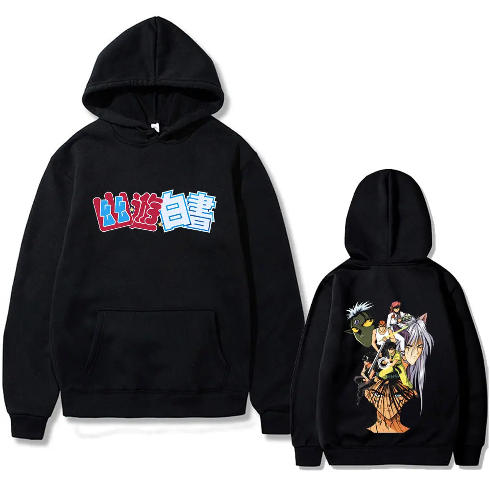 Anime YuYu Hakusho Graphic Hoodie Men Women Clothing Cartoon Oversized Pullover Hoodies Male Fashion Streetwear Unisex Tracksuit