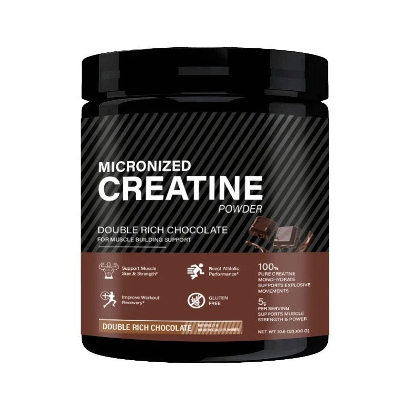 Creatine Monohydrate Powder 10.6 OZ Chocolate Flavor Sports Nutrition Support Athletic Performance Post‑Workout Muscle Recovery
