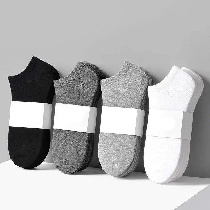 3/5 Pairs Women/Men Socks Breathable Sports Socks Solid Color Boat Socks Comfortable Cotton Ankle Socks White Black Grey Socks's