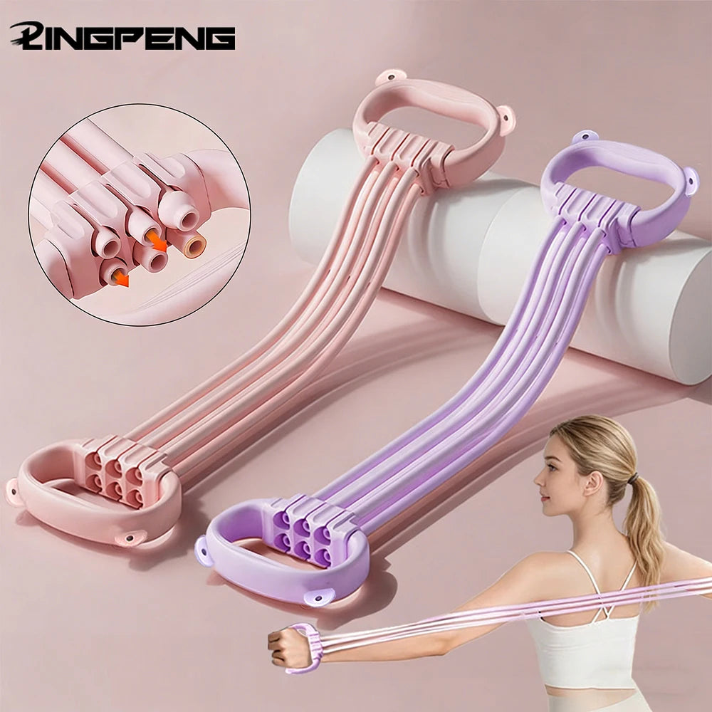 Stretch Strap Yoga 6 Ropes Adjusted Tensioner Yoga Tool Open Back Practice Shoulder Yoga Stretching Belt Elastic Stretch Band