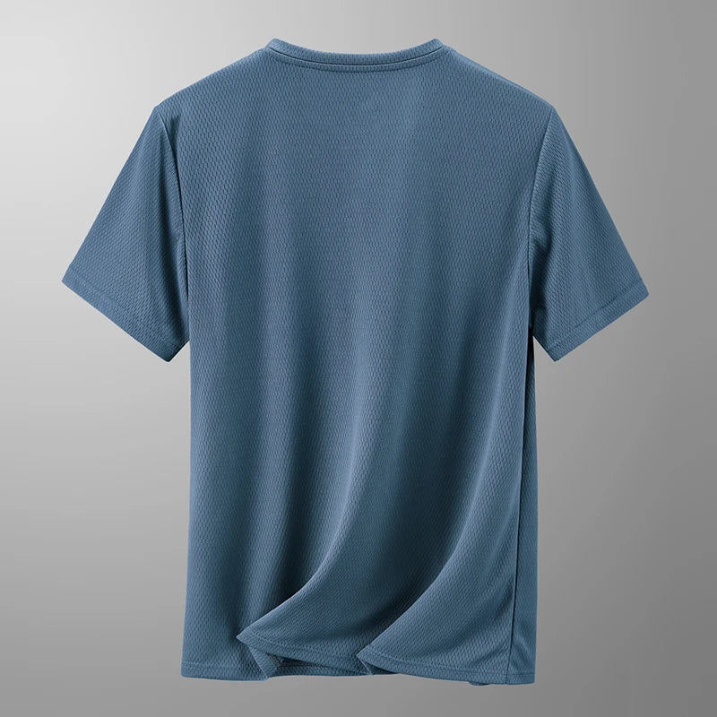 YJKVUR 2026 Summer Men’s Quick Dry Moisture Wicking Crew Neck T Shirts Mesh Athletic Running Gym Workout Short Sleeve Tee Tops