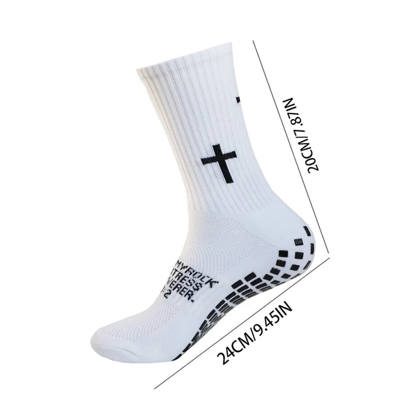 4 Pairs Anti-slip Football Socks Men Woman Breathable Soccer Basketball Tennis Sports Socks Cycling Riding Socks Yoga Sock